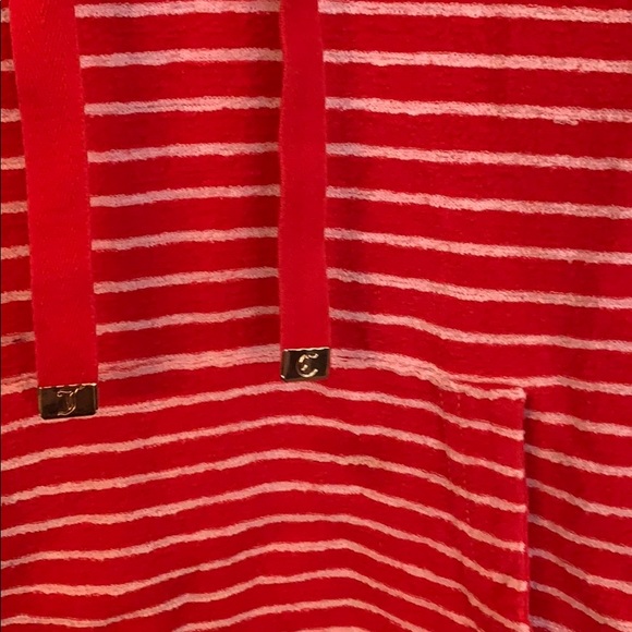 Juicy Couture red white stripe hoodie M - Picture 3 of 5